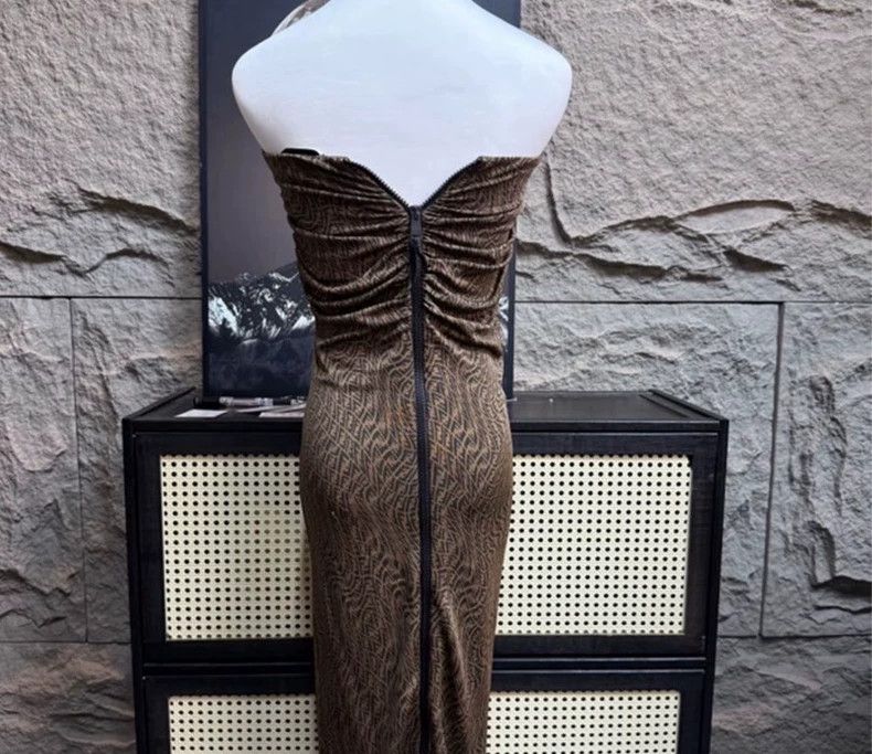 Fendi FENDI Monogram Strapless Midi Dress - dmc Size US M / EU 48-50 / 2 - 2 Thumbnail