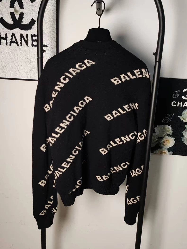 Balenciaga Balenciaga Logo All-Over Print Knit Sweater - dmc Size US XS / EU 42 / 0 - 2 Thumbnail