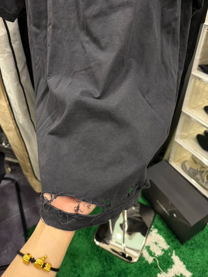 Balenciaga Balenciaga 3B Distressed Short Sleeve Tee - dmc Size US S / EU 44-46 / 1 - 5 Thumbnail