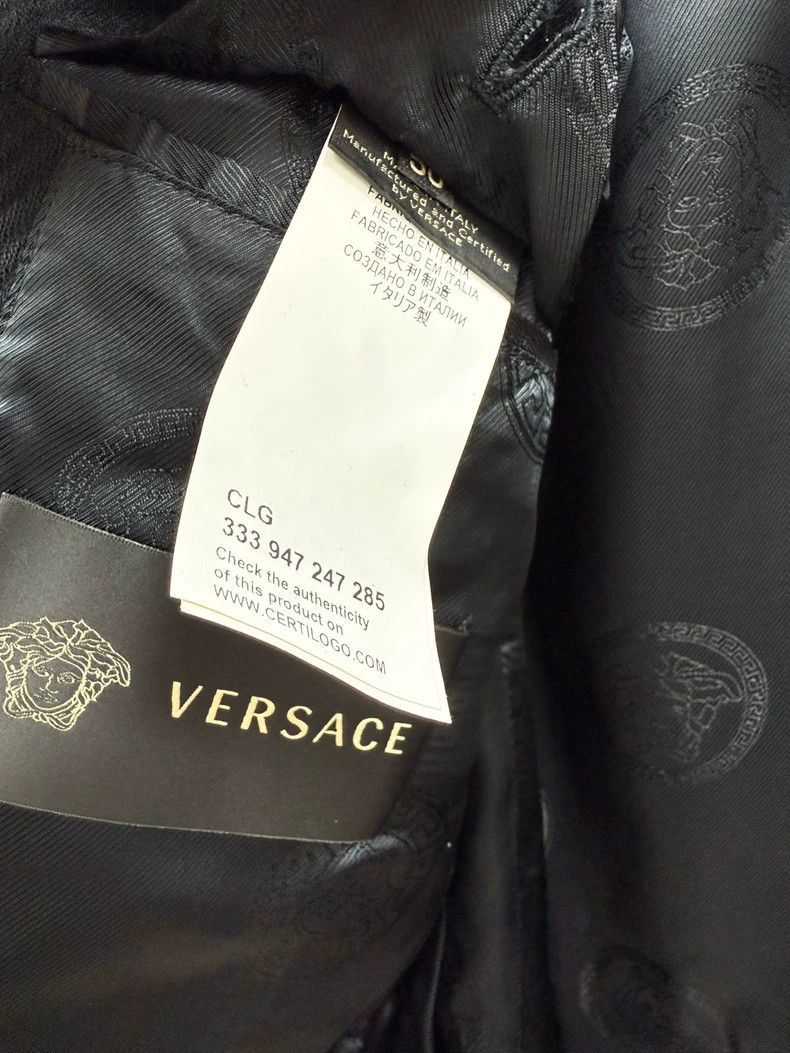 Versace VERSACE Leather Trim Casual Blazer - dmc Size US XL / EU 56 / 4 - 7 Thumbnail