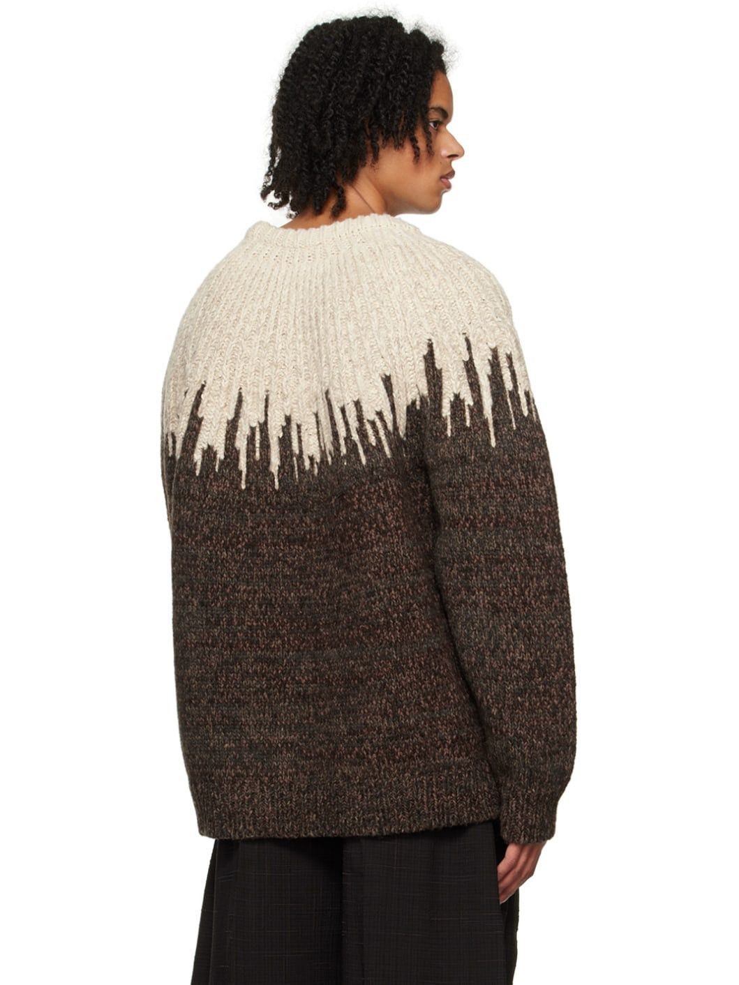 Bottega Veneta Graphic Wool Sweater in Brown Size US XS / EU 42 / 0 - 3 Thumbnail