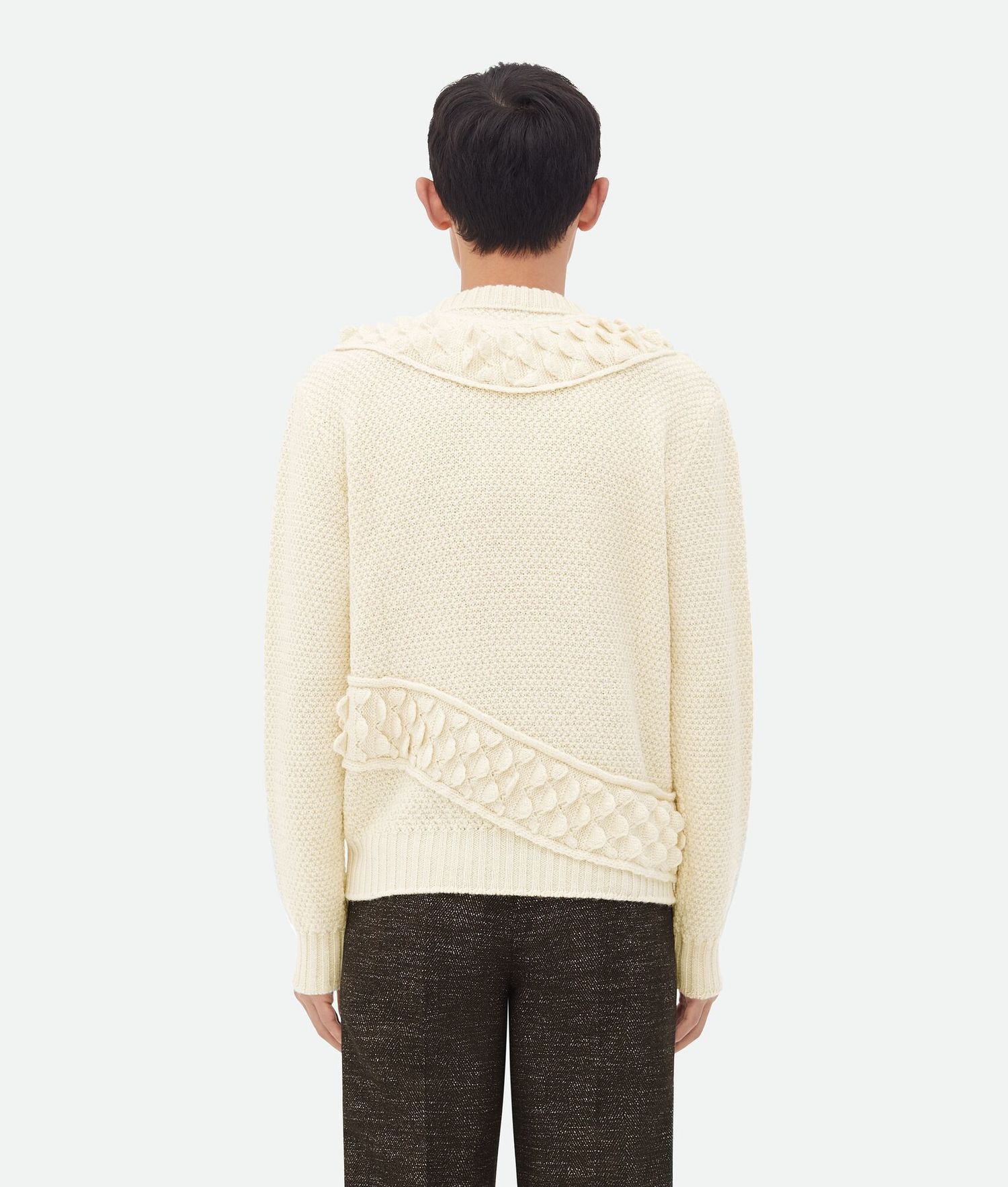 Bottega Veneta Snake Scales Wool Knit Jumper Sweater in Dove Size US S / EU 44-46 / 1 - 2 Thumbnail
