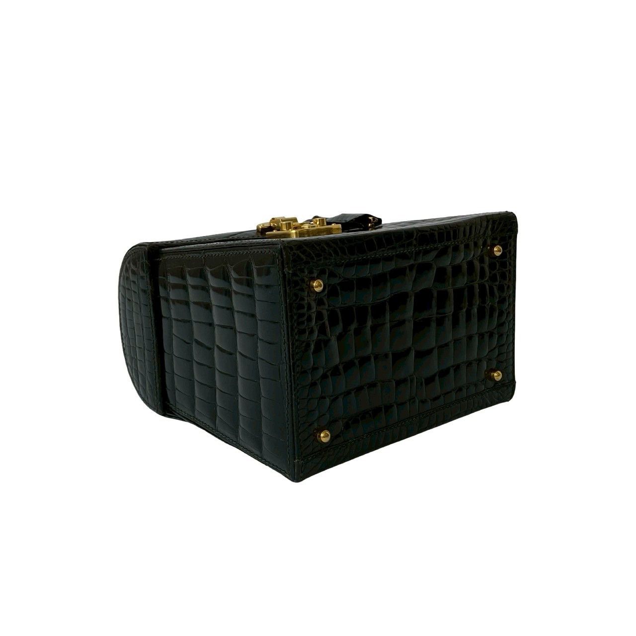 Gucci Gucci Gucci Lady Lock Crocodile Leather Handbag Leather Handbag DUTY FREE for USA Size ONE SIZE - 8 Thumbnail