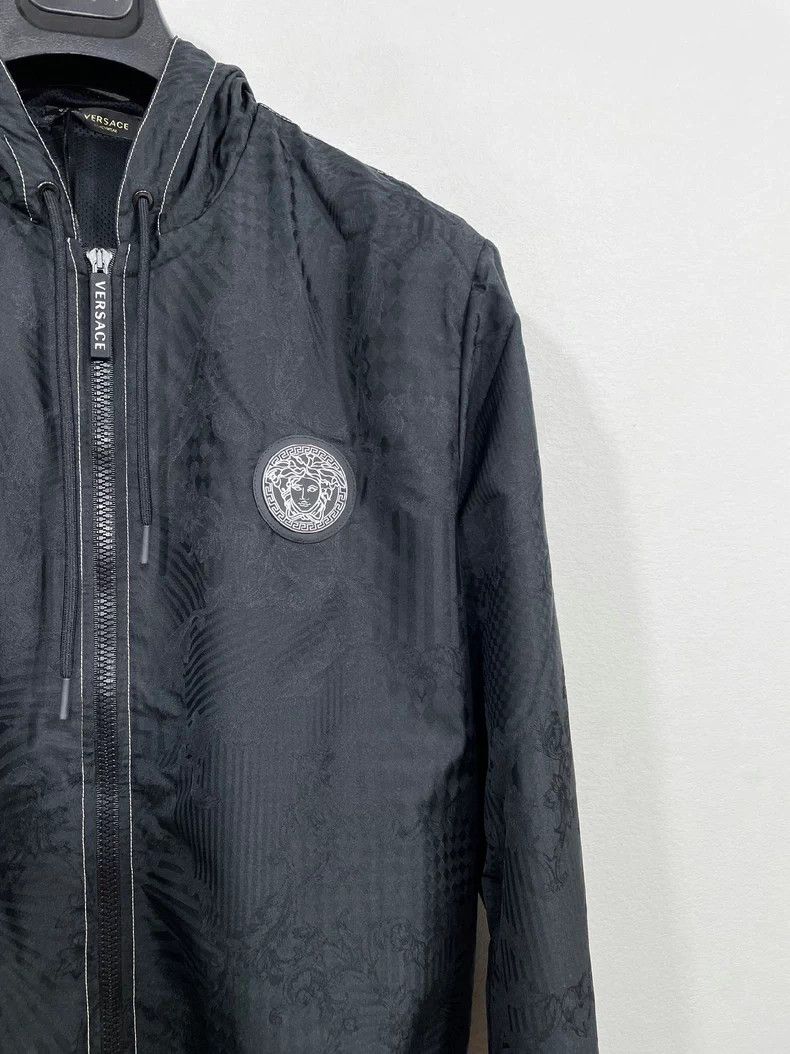 Versace VERSACE Men's Windproof Hooded Jacket - dmc Size US L / EU 52-54 / 3 - 2 Thumbnail