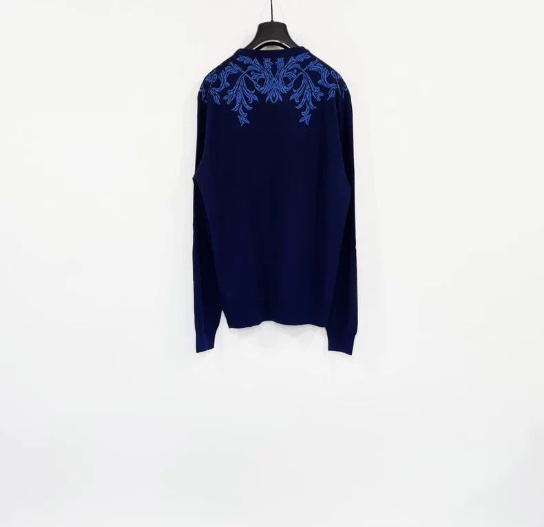 Versace VERSACE Wool Blend Floral Sweater - dmc Size US M / EU 48-50 / 2 - 2 Thumbnail