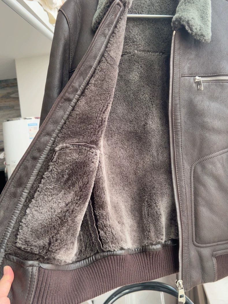 Versace Versace Men's Shearling Leather Jacket - dmc Size US M / EU 48-50 / 2 - 3 Thumbnail