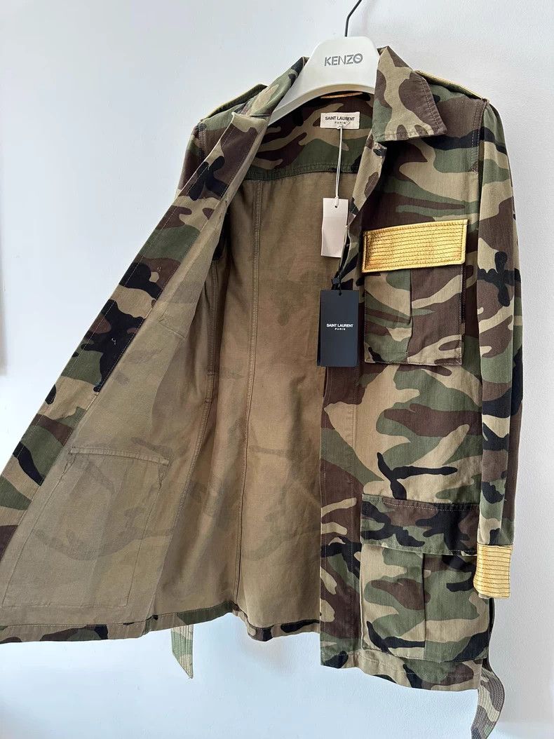 Saint Laurent Paris SLP Camouflage Long Jacket New - dmc Size US M / EU 48-50 / 2 - 3 Thumbnail