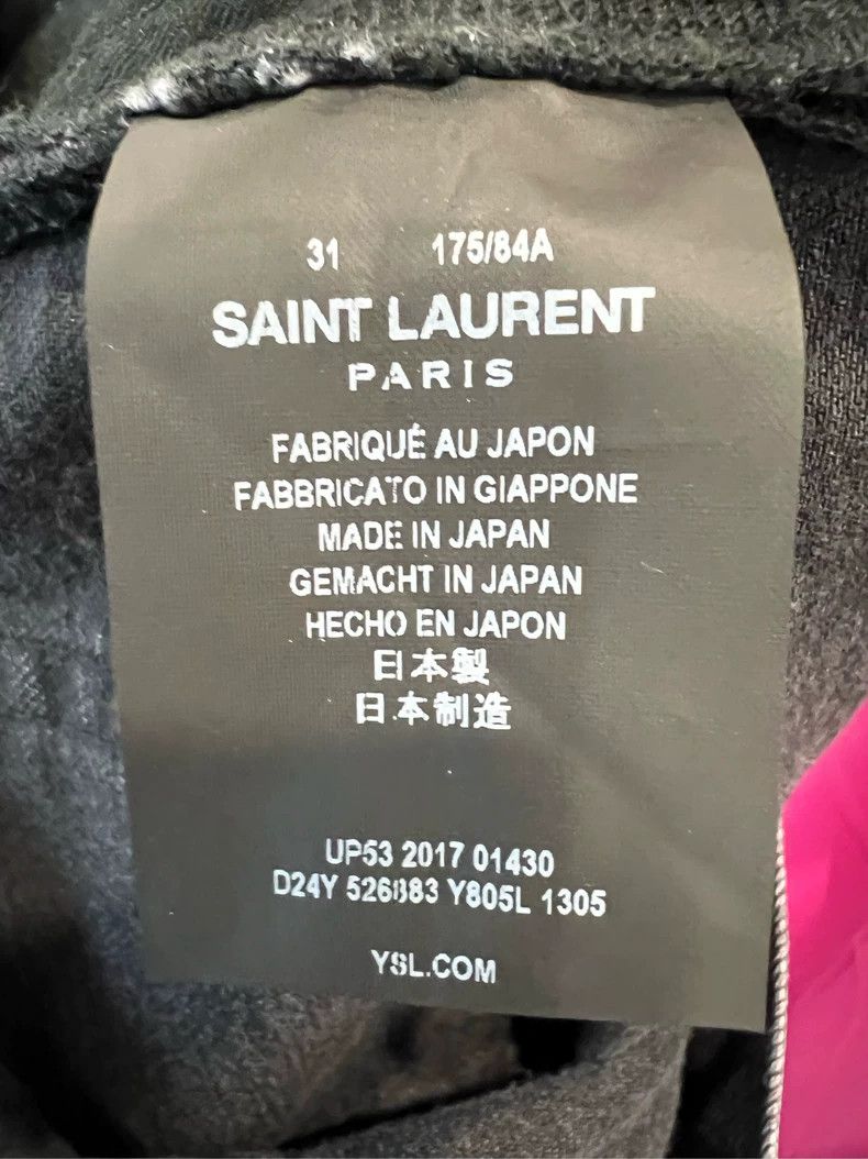 Yves Saint Laurent YSL Distressed Black Denim Jeans - dmc Size US 31 - 5 Thumbnail