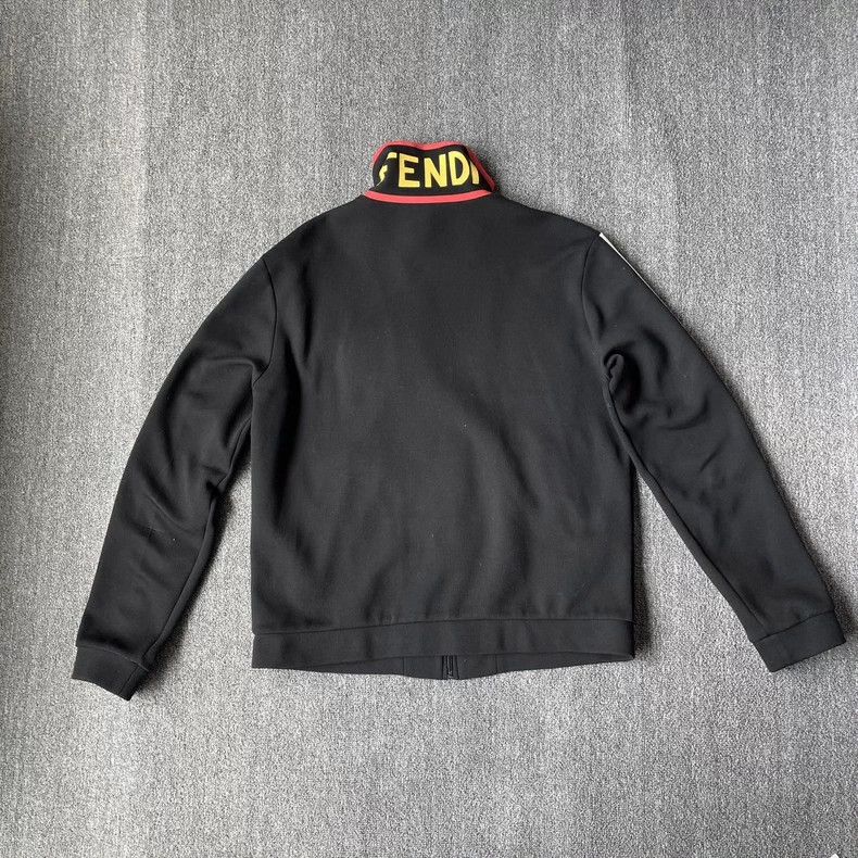 Fendi Fendi Black Logo Zip Jacket - dmc Size US L / EU 52-54 / 3 - 2 Thumbnail