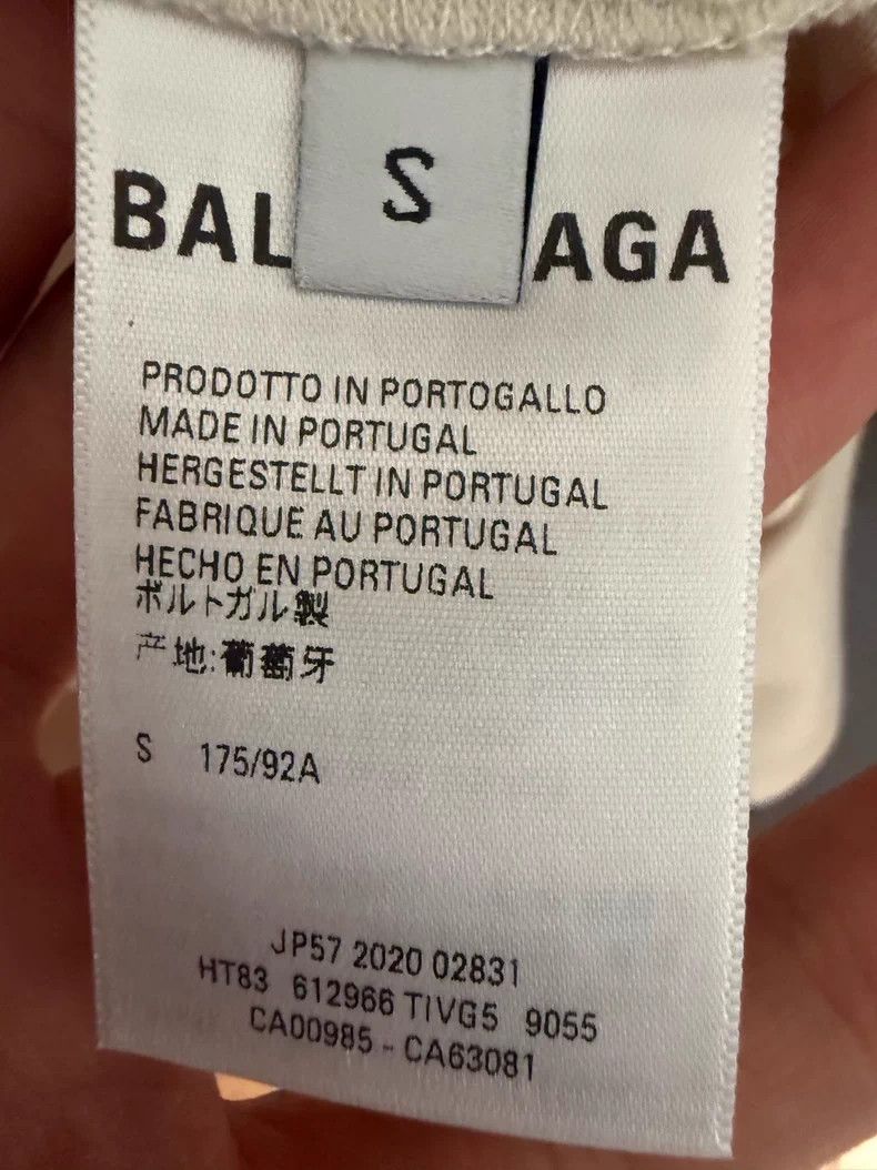 Balenciaga Balenciaga Beige Logo Short Sleeve S - dmc Size US S / EU 44-46 / 1 - 4 Thumbnail