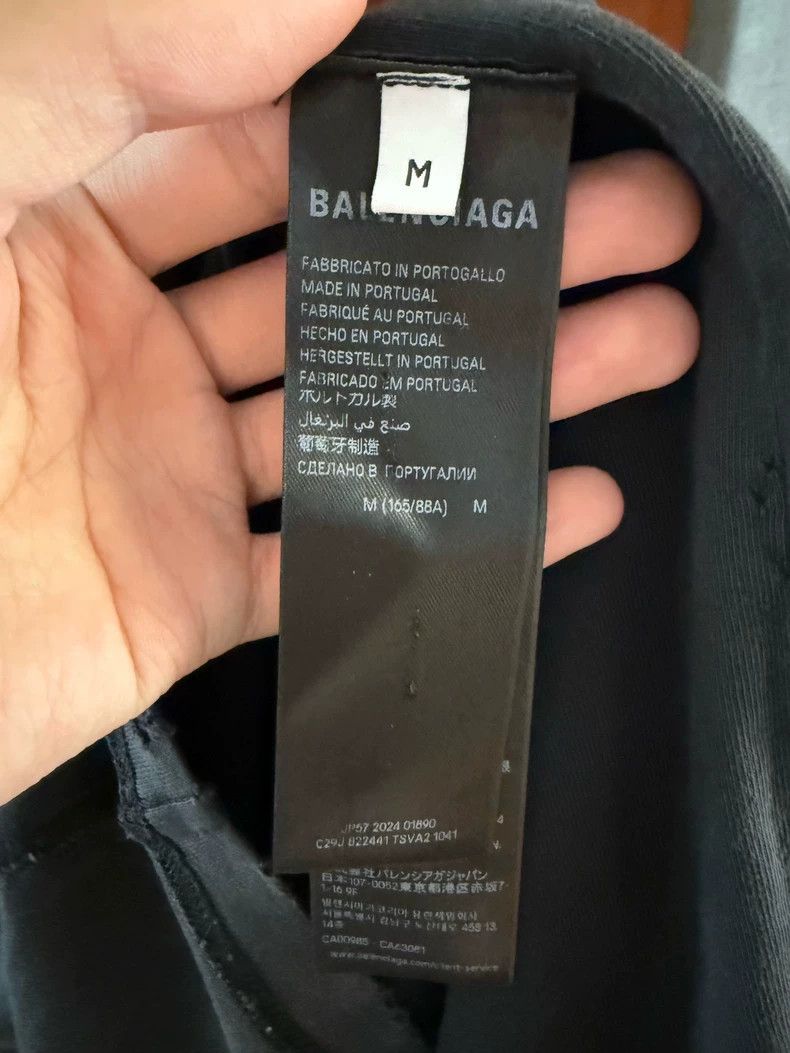 Balenciaga Balenciaga 2025 Distressed Fringe Logo Tee - dmc Size US M / EU 48-50 / 2 - 4 Thumbnail