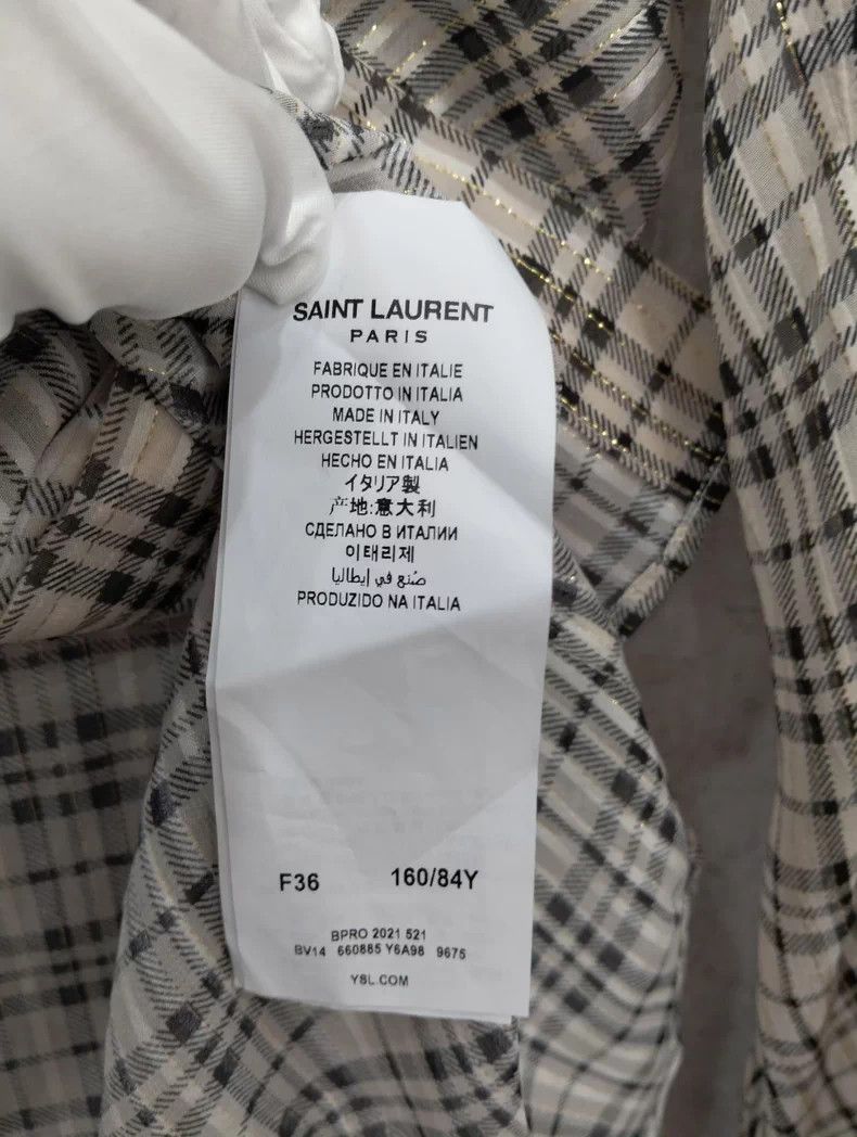 Yves Saint Laurent YSL Plaid Button-Up Shirt Size 36 - dmc Size US S / EU 44-46 / 1 - 4 Thumbnail