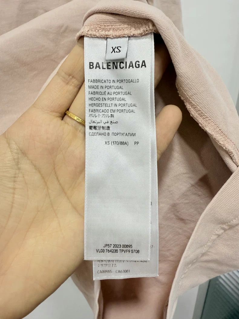 Balenciaga Balenciaga Pink Letter Knit Short Sleeve - dmc Size US XS / EU 42 / 0 - 4 Thumbnail