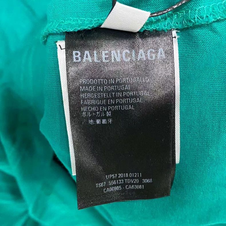 Balenciaga Balenciaga Green Embroidered Logo T-shirt - dmc Size US S / EU 44-46 / 1 - 4 Thumbnail