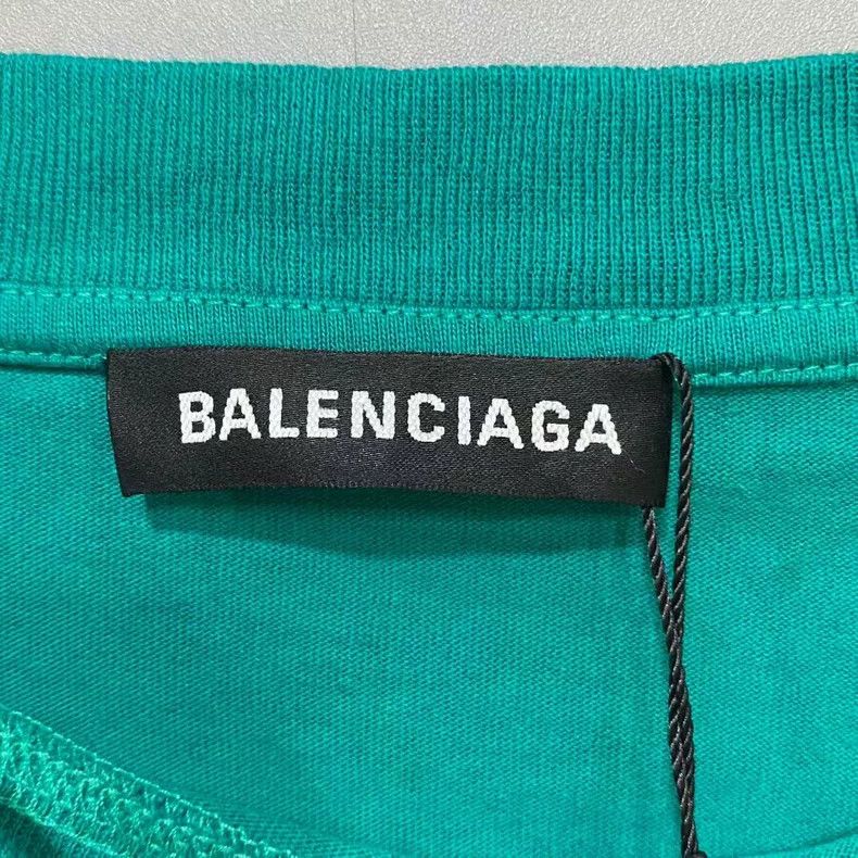 Balenciaga Balenciaga Green Embroidered Logo T-shirt - dmc Size US S / EU 44-46 / 1 - 5 Thumbnail