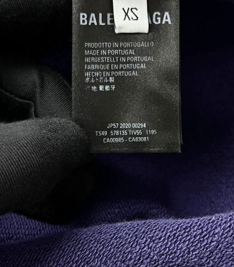 Balenciaga Balenciaga Navy Logo Oversized Hoodie XS - dmc Size US XS / EU 42 / 0 - 4 Thumbnail