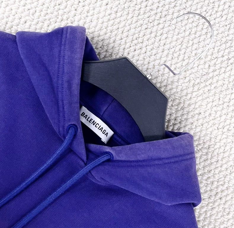 Balenciaga Balenciaga Navy Logo Oversized Hoodie XS - dmc Size US XS / EU 42 / 0 - 3 Thumbnail