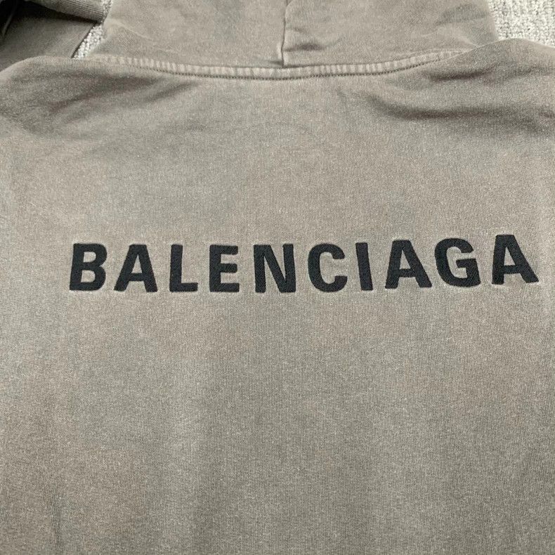 Balenciaga Balenciaga Gray Embroidered Hoodie - dmc Size US S / EU 44-46 / 1 - 4 Thumbnail