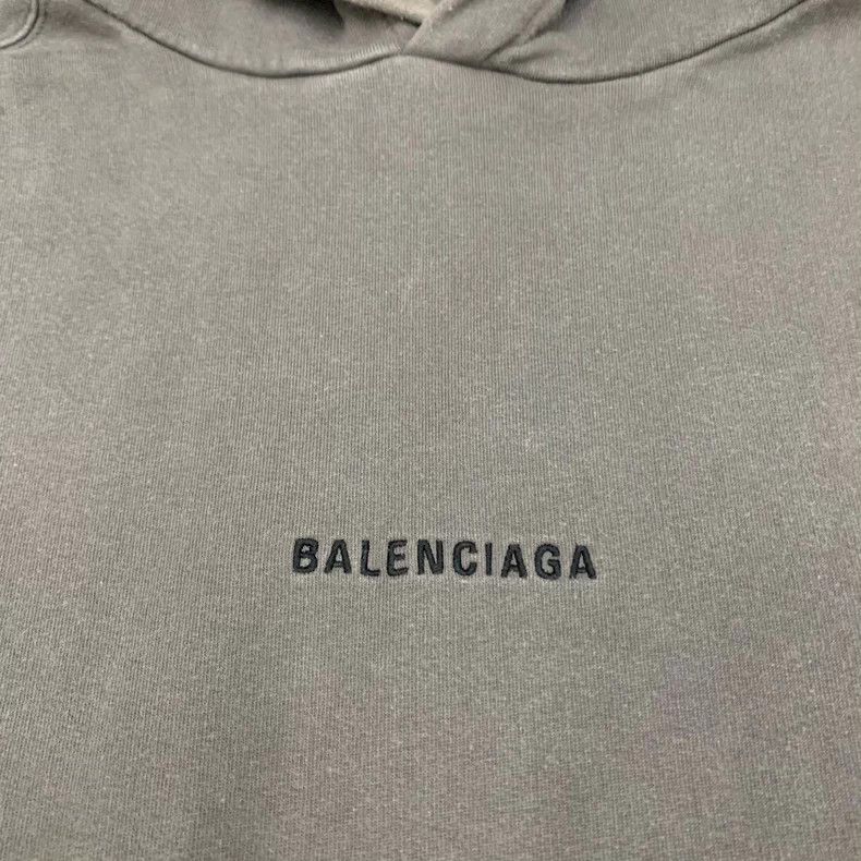 Balenciaga Balenciaga Gray Embroidered Hoodie - dmc Size US S / EU 44-46 / 1 - 5 Thumbnail