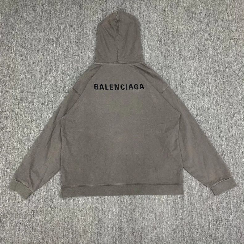Balenciaga Balenciaga Gray Embroidered Hoodie - dmc Size US S / EU 44-46 / 1 - 2 Thumbnail