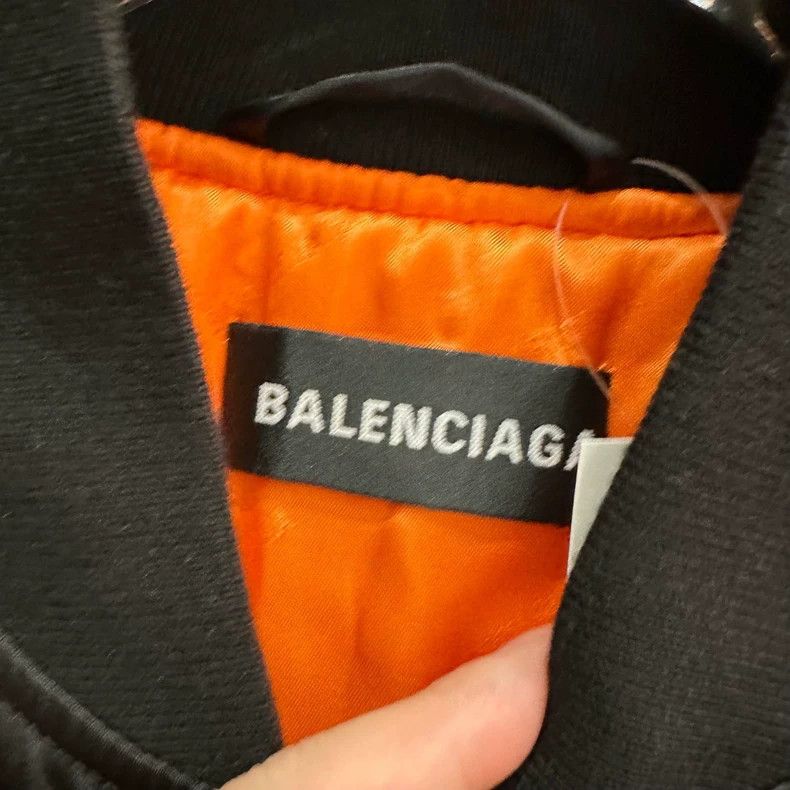 Balenciaga Balenciaga Black Orange Bomber Jacket - dmc Size US L / EU 52-54 / 3 - 4 Thumbnail