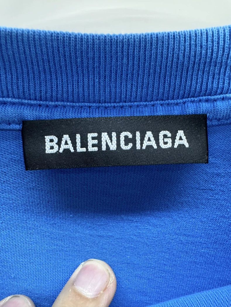 Balenciaga Balenciaga BCA Blue Mastercard Logo Tee - dmc Size US XXS / EU 40 - 3 Thumbnail
