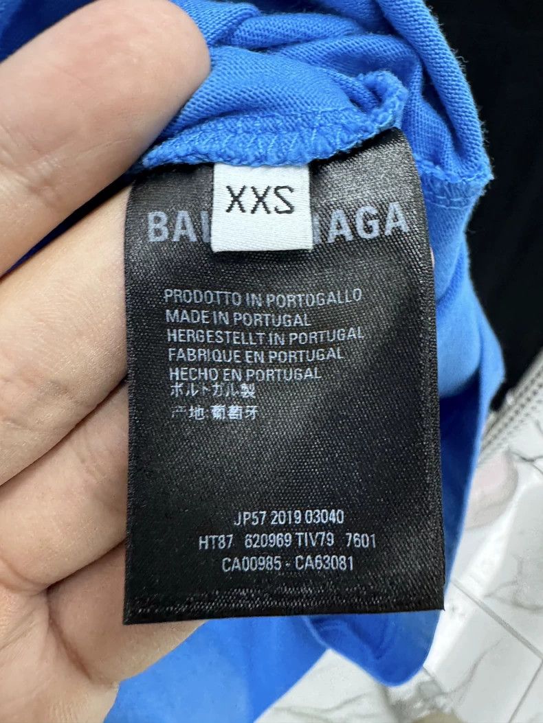 Balenciaga Balenciaga BCA Blue Mastercard Logo Tee - dmc Size US XXS / EU 40 - 4 Thumbnail