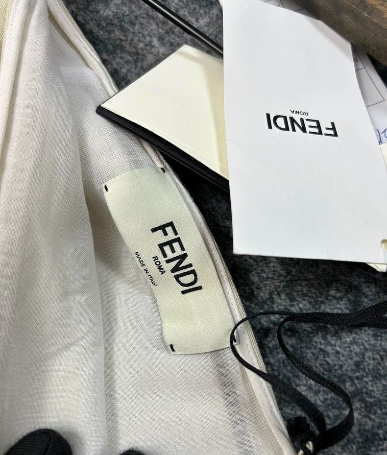 Fendi Fendi Women's Linen Knee-Length Skirt - dmc Size US 38 / EU 54 - 7 Thumbnail