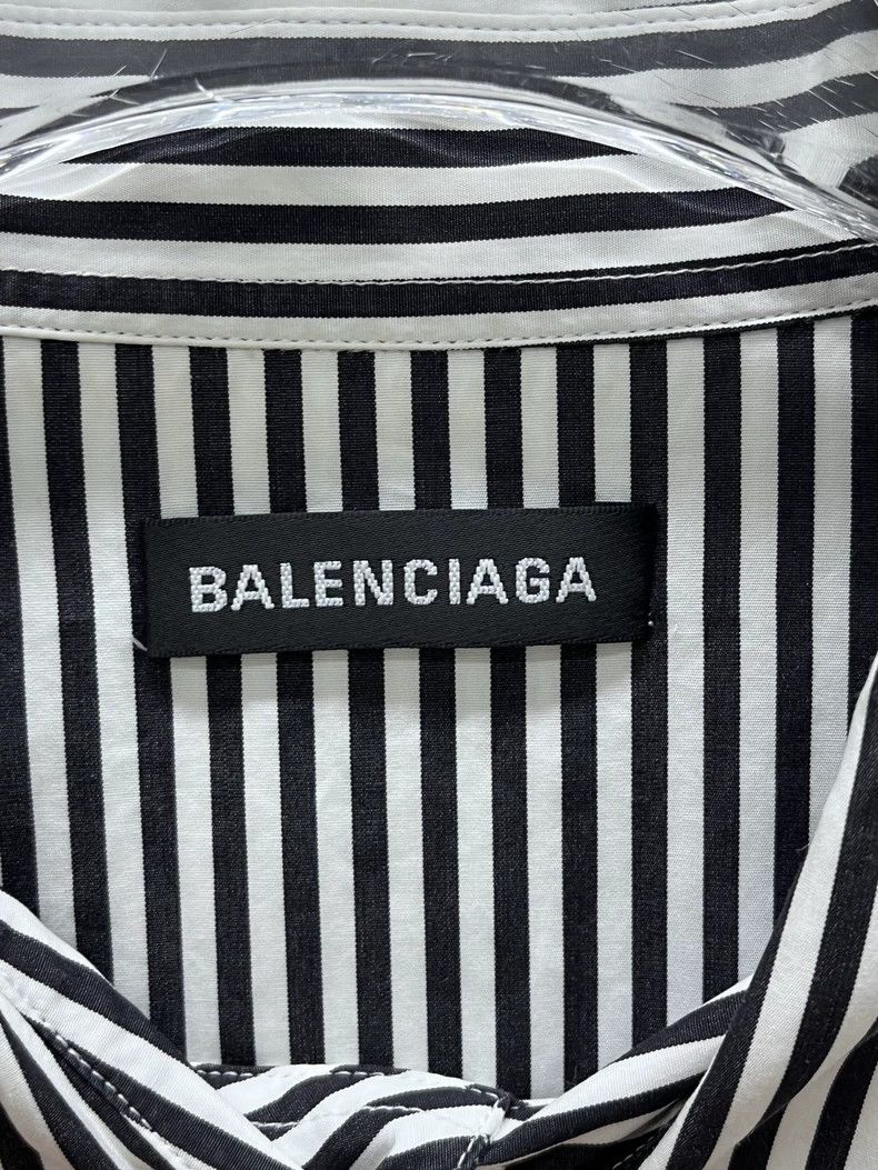 Balenciaga Balenciaga Embroidered Stripe Shirt Jacket - dmc Size US XS / EU 42 / 0 - 3 Thumbnail