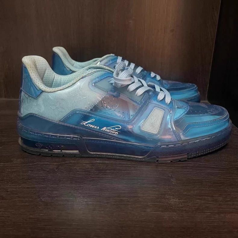Louis Vuitton Louis Vuitton Blue PVC Trainer Sneakers - dmc Size US 8 / EU 41 - 5 Thumbnail