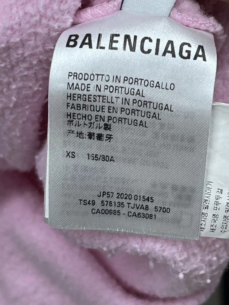 Balenciaga Balenciaga Pink Logo Hoodie XS - dmc Size US XS / EU 42 / 0 - 5 Thumbnail
