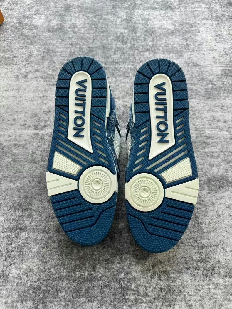 Louis Vuitton Louis Vuitton Blue White Denim Trainer - dmc Size US 8 / EU 41 - 7 Thumbnail