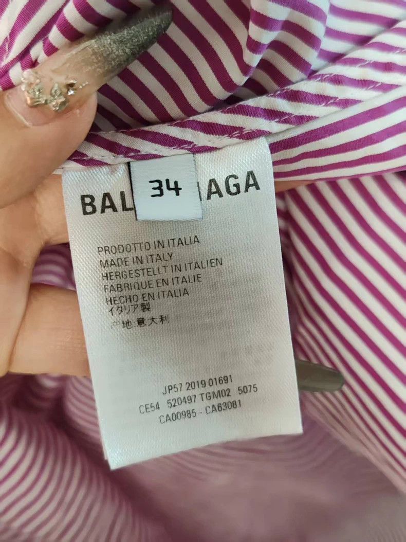 Balenciaga Balenciaga Back Logo Striped Shirt - dmc Size US M / EU 48-50 / 2 - 4 Thumbnail