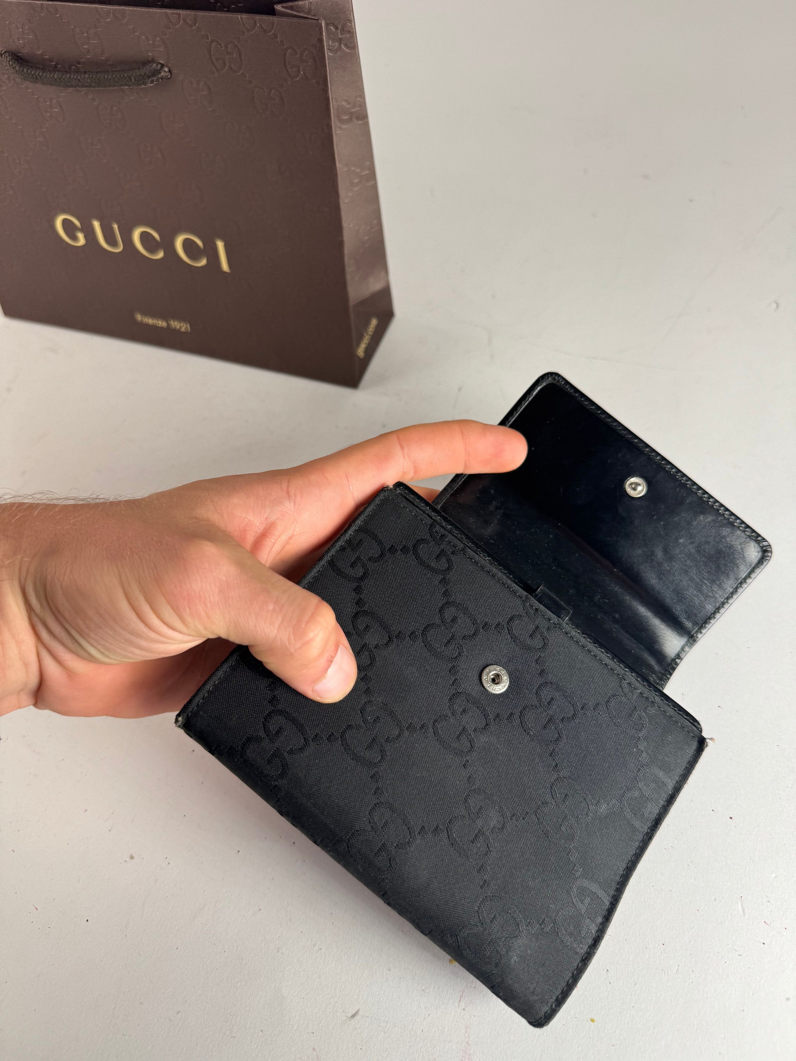 Gucci Vintage Monogram Card Holder Organizer Black Size ONE SIZE - 3 Thumbnail