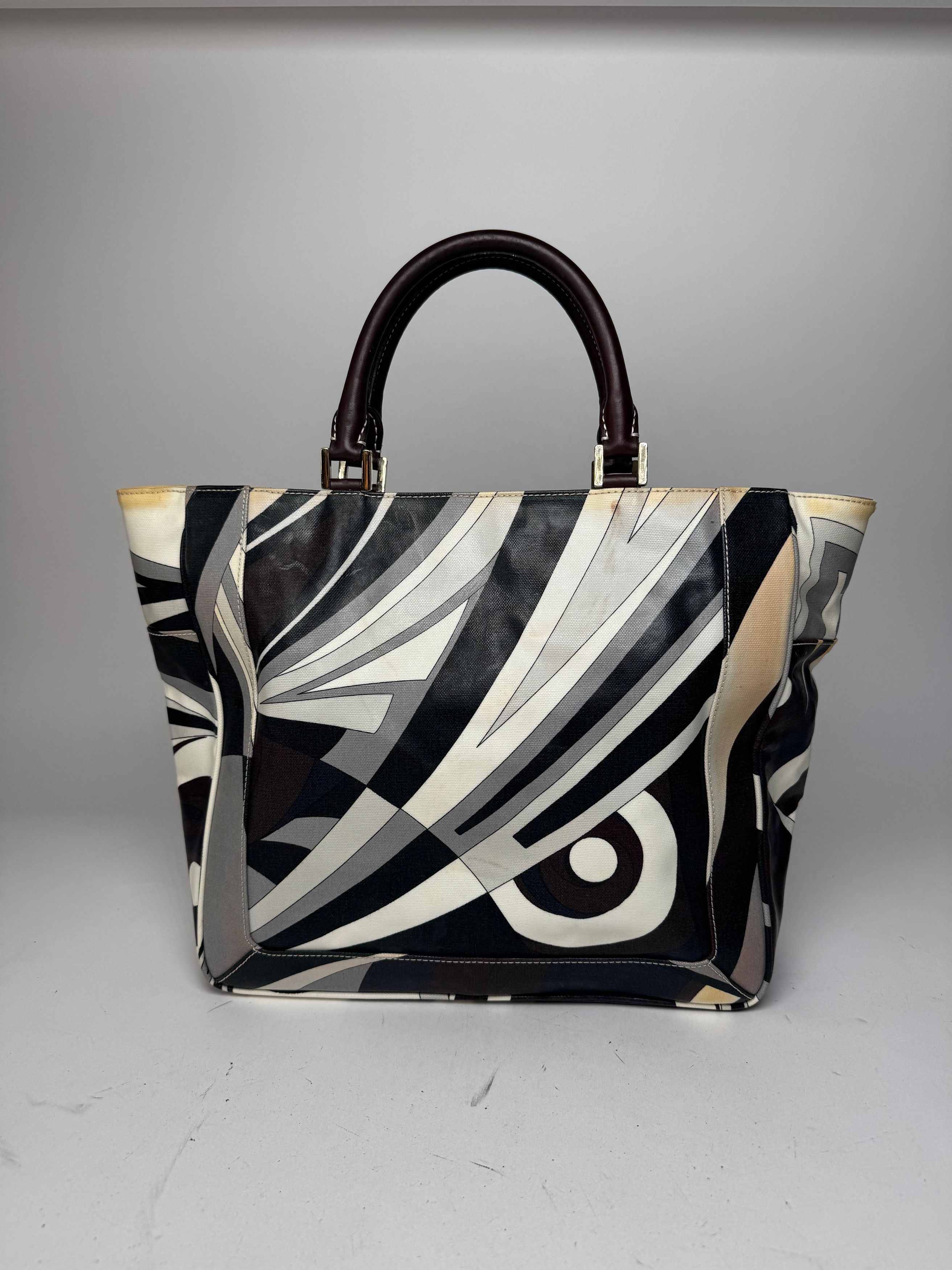 Emilio Pucci Vintage Abstract Bag grey Brown Size ONE SIZE - 8 Thumbnail