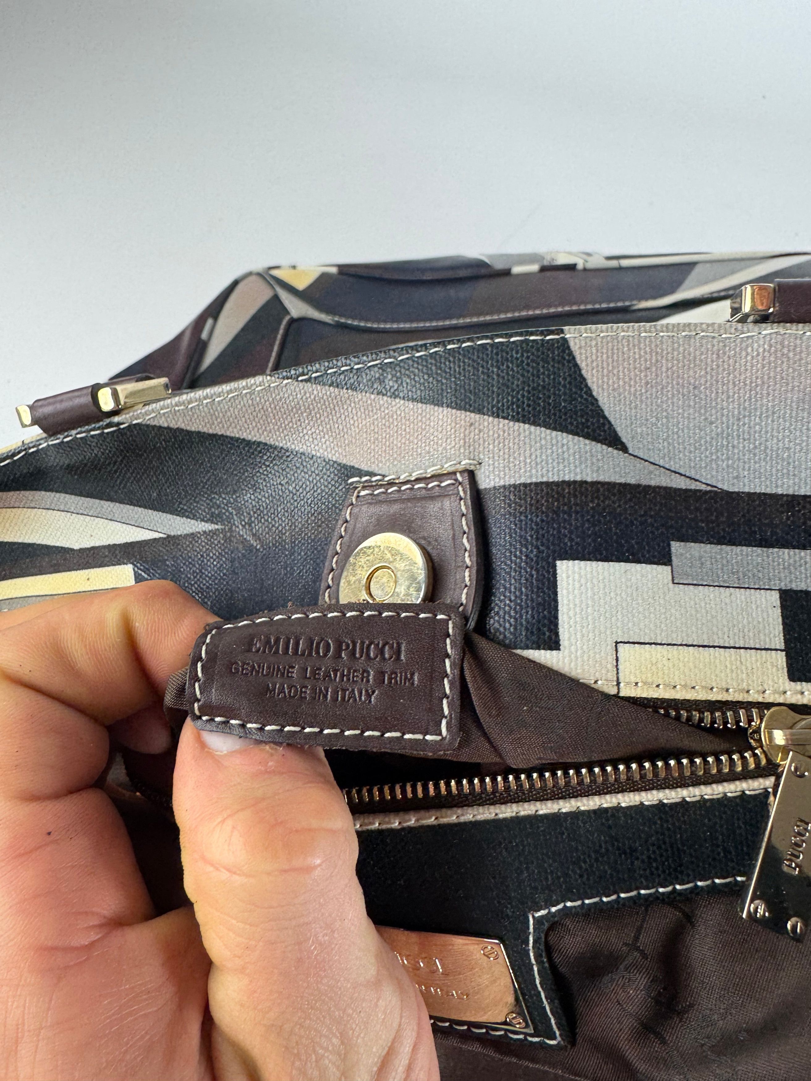 Emilio Pucci Vintage Abstract Bag grey Brown Size ONE SIZE - 5 Thumbnail