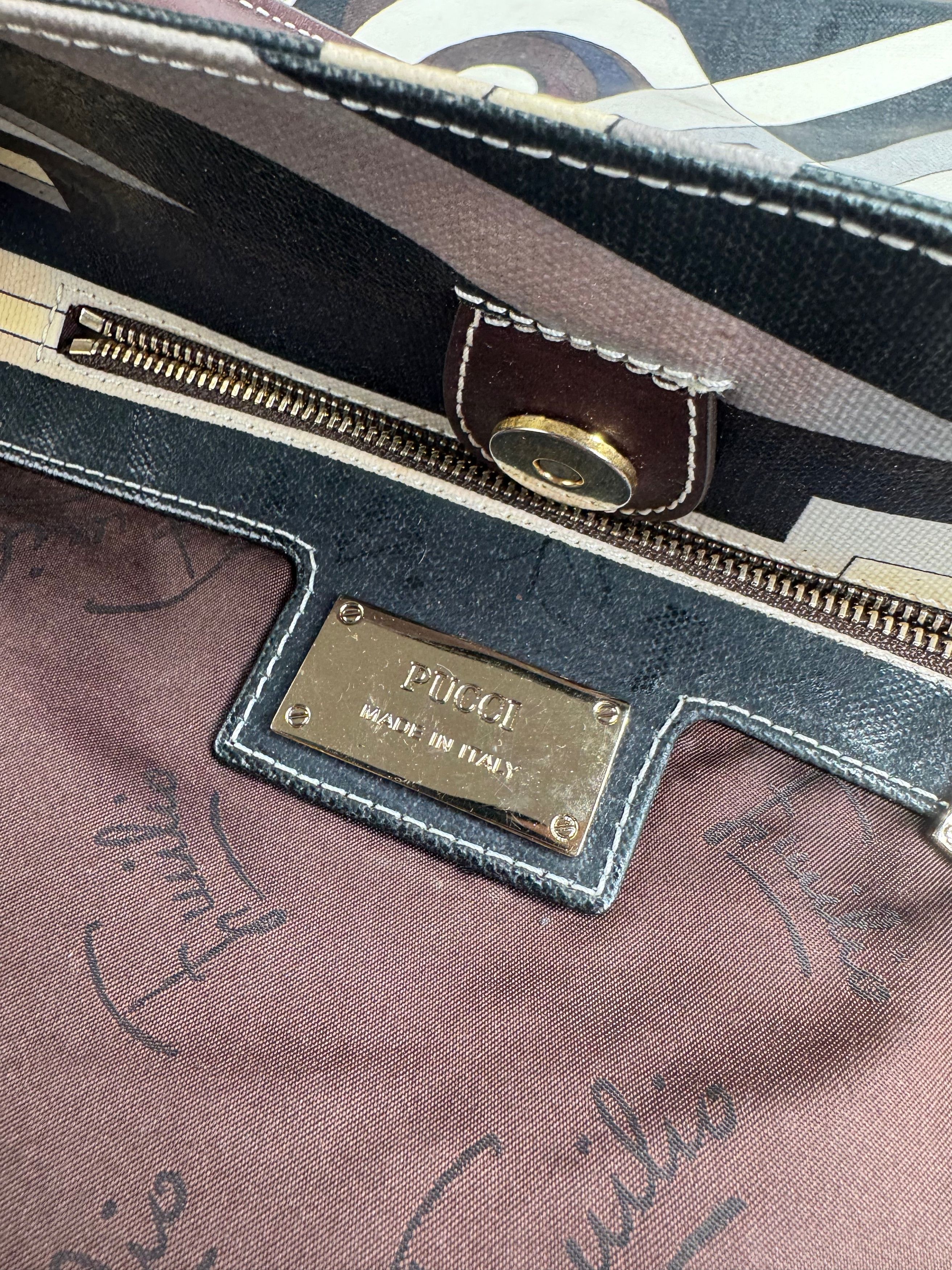 Emilio Pucci Vintage Abstract Bag grey Brown Size ONE SIZE - 4 Thumbnail