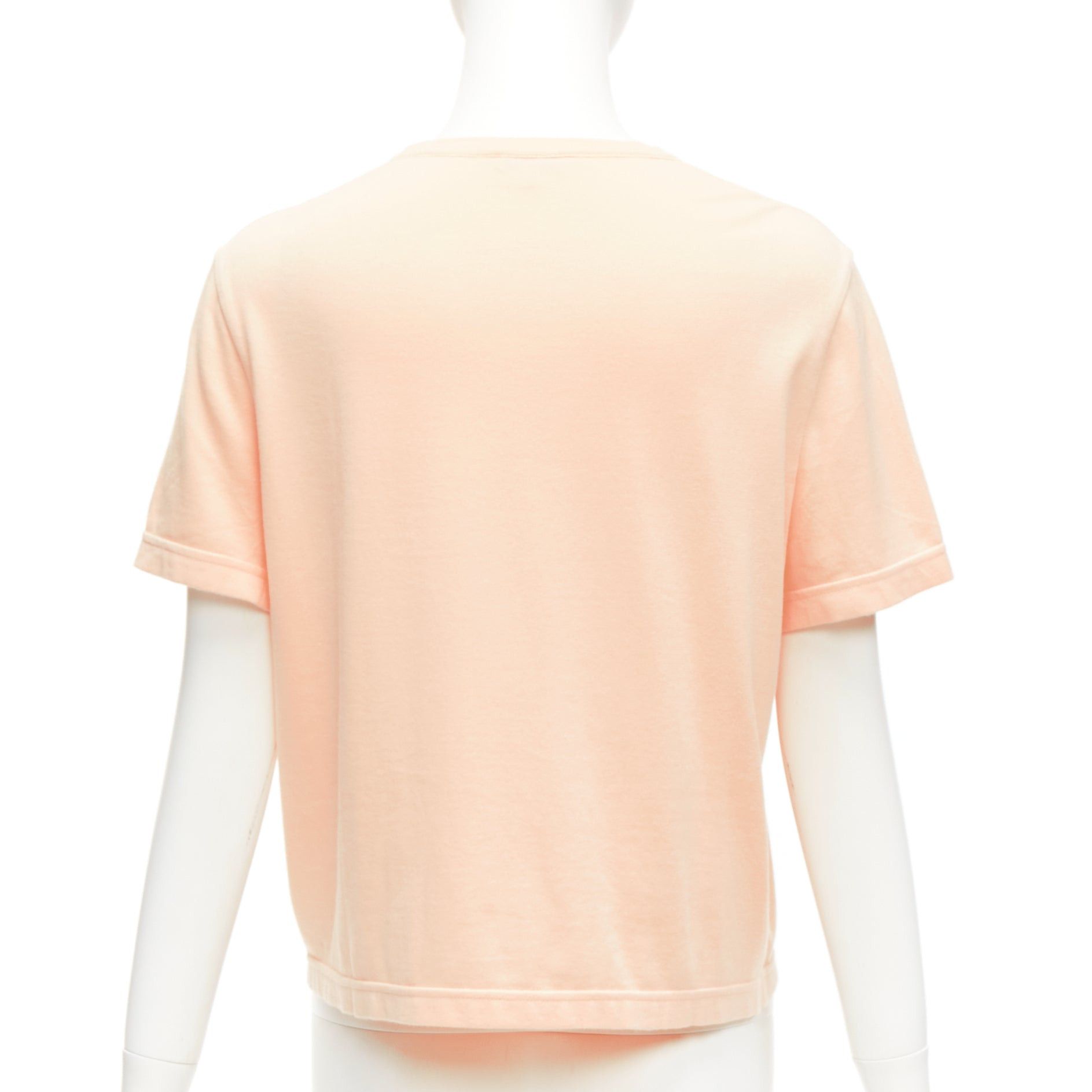 Chanel CHANEL 2020 peach pink macrame hollow logo cropped pocketed tshirt FR38 M Size M / US 6-8 / IT 42-44 - 5 Thumbnail
