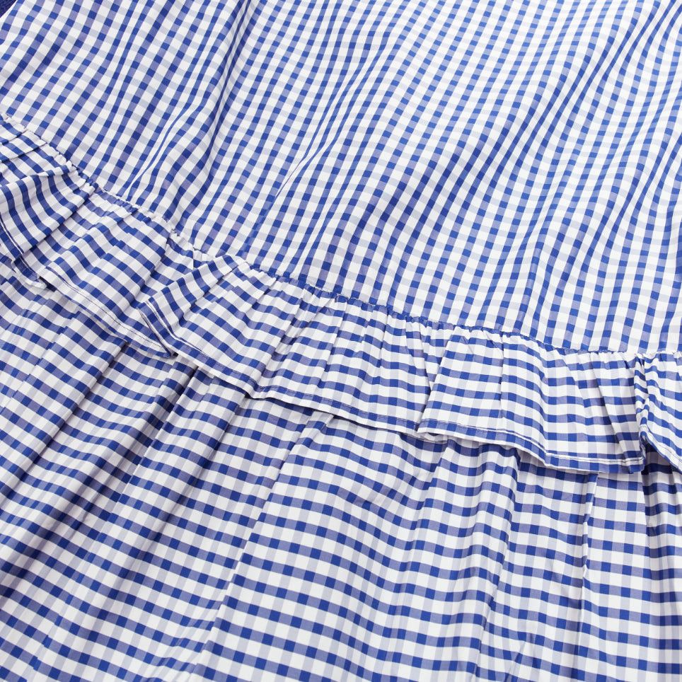 Other ADEAM blue cotton blend gingham ruffle back side tie cardigan sweater S Size S / US 4 / IT 40 - 8 Thumbnail