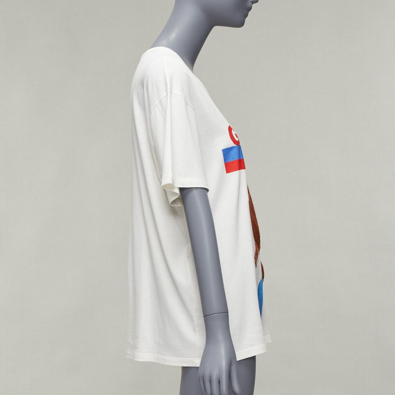 Gucci GUCCI Balancing Bear logo print round neck short oversized tshirt S Size S / US 4 / IT 40 - 4 Thumbnail