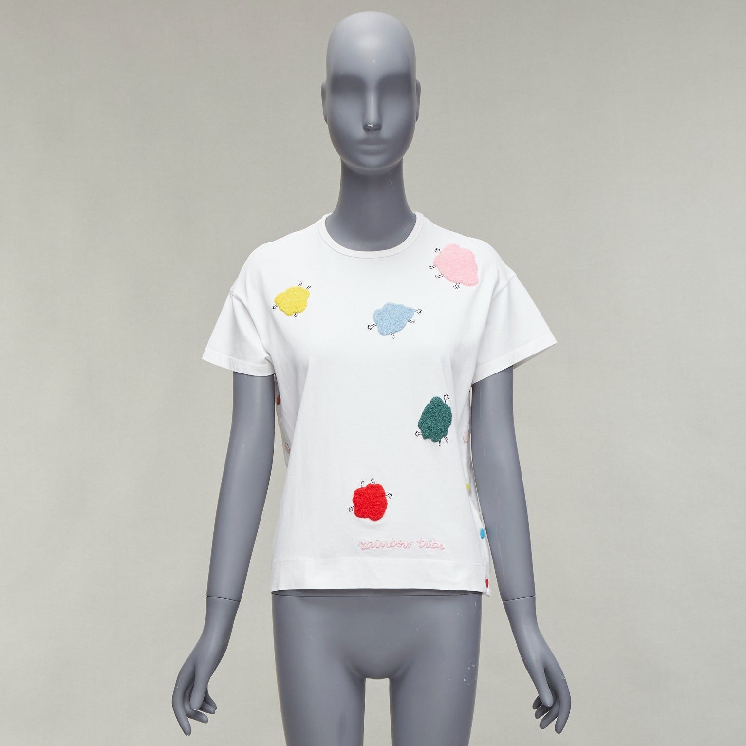 Mira Mikati MIRA MIKATI Rainbow TRibe tufted sheep button side short sleeve tshirt FR34 XS Size XS / US 0-2 / IT 36-38 - 11 Thumbnail