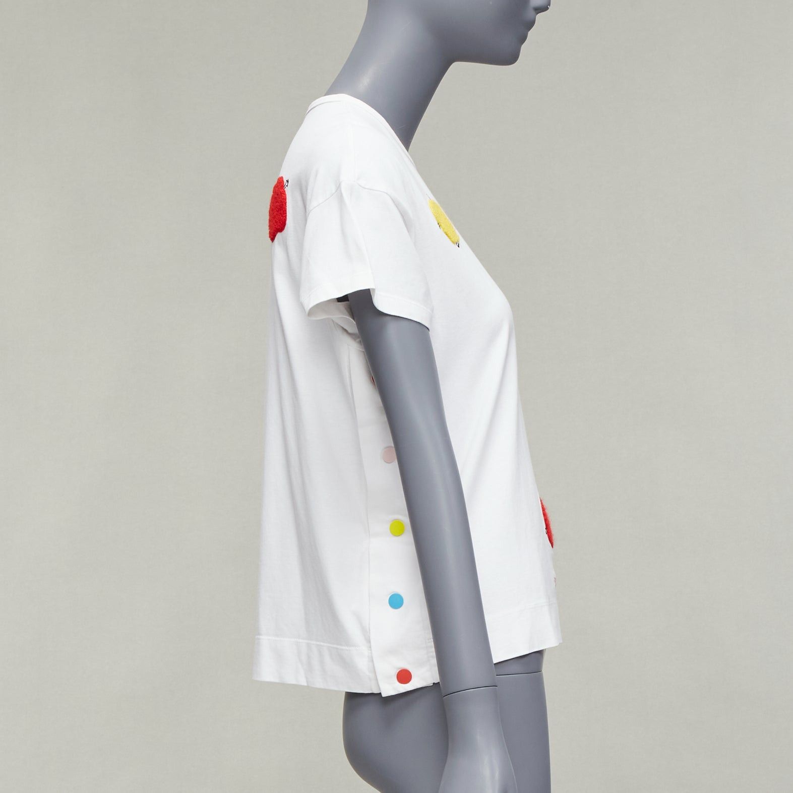Mira Mikati MIRA MIKATI Rainbow TRibe tufted sheep button side short sleeve tshirt FR34 XS Size XS / US 0-2 / IT 36-38 - 4 Thumbnail