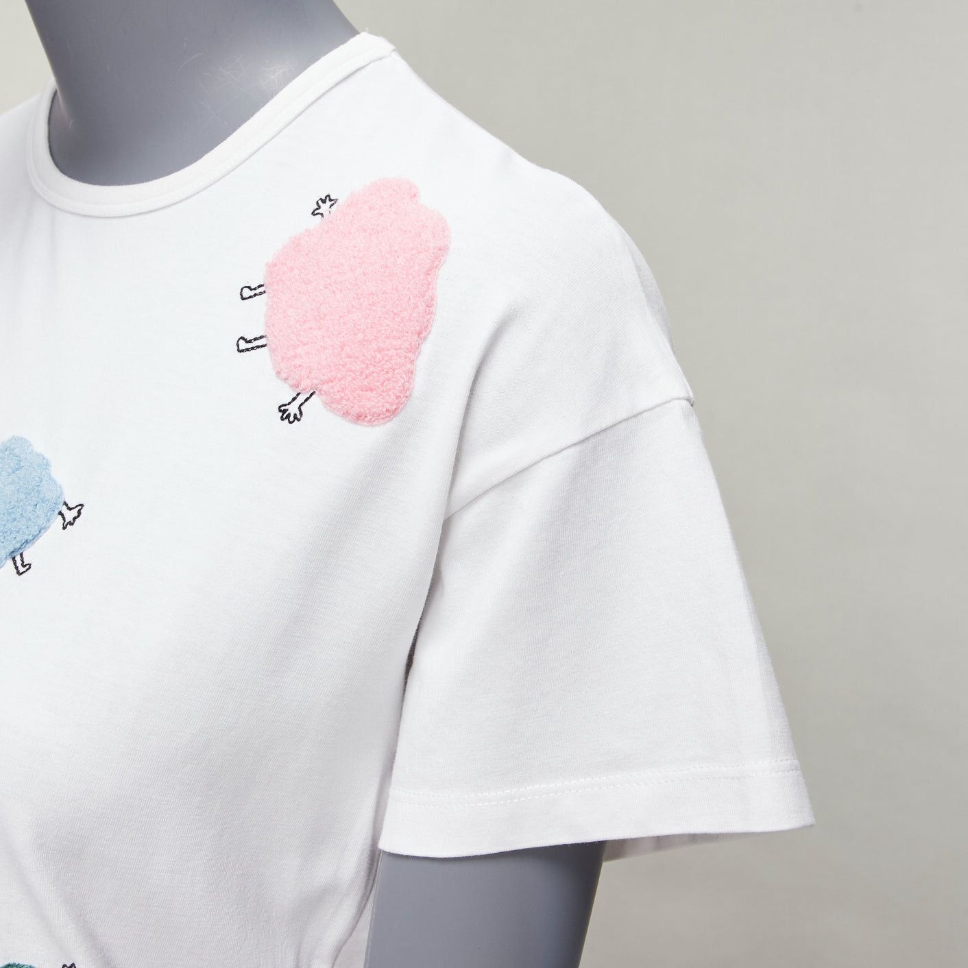 Mira Mikati MIRA MIKATI Rainbow TRibe tufted sheep button side short sleeve tshirt FR34 XS Size XS / US 0-2 / IT 36-38 - 8 Thumbnail