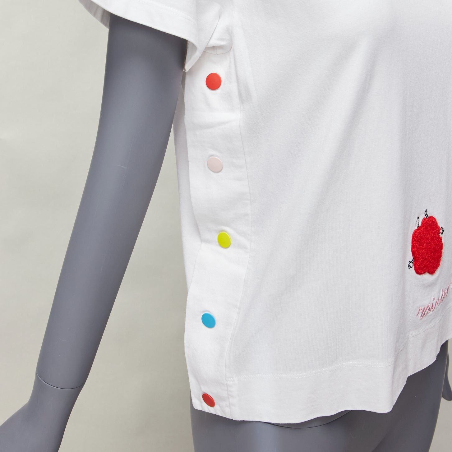 Mira Mikati MIRA MIKATI Rainbow TRibe tufted sheep button side short sleeve tshirt FR34 XS Size XS / US 0-2 / IT 36-38 - 2 Thumbnail
