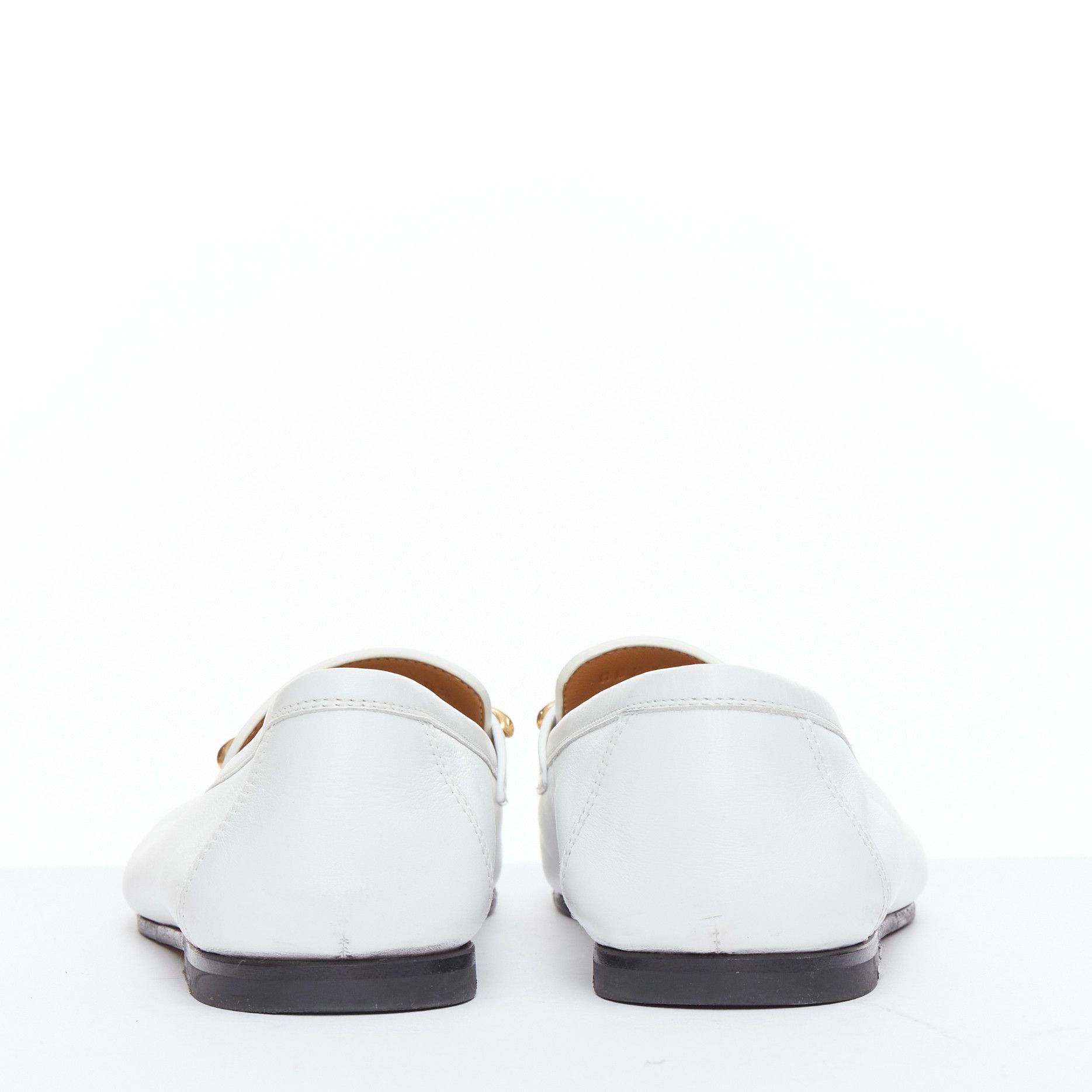 Hermes HERMES Colette white goat leather gold plated Roulis buckle loafers EU37 Size US 7 / IT 37 - 5 Thumbnail