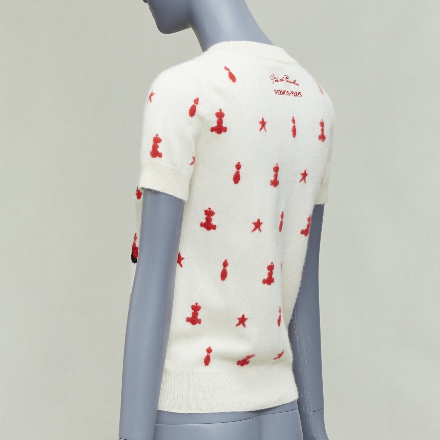 Hermes HERMES Vintage Poste et Cavalerie 100% cashmere cream embroidered sweater FR40 L Size M / US 6-8 / IT 42-44 - 6 Thumbnail
