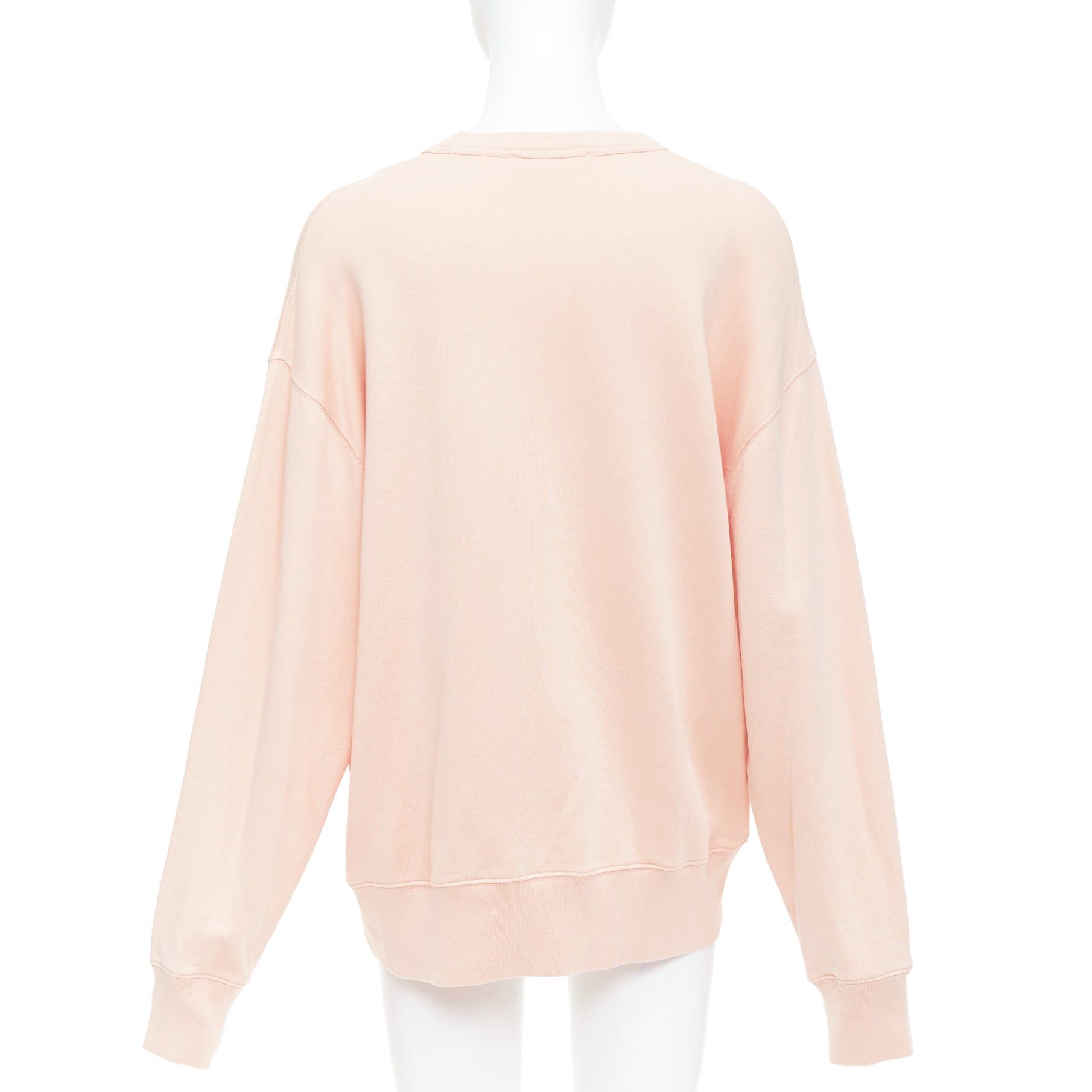 Acne Studios ACNE STUDIOS Fairah Face pink smiley square cotton pullover sweatshirt XS Size S / US 4 / IT 40 - 5 Thumbnail
