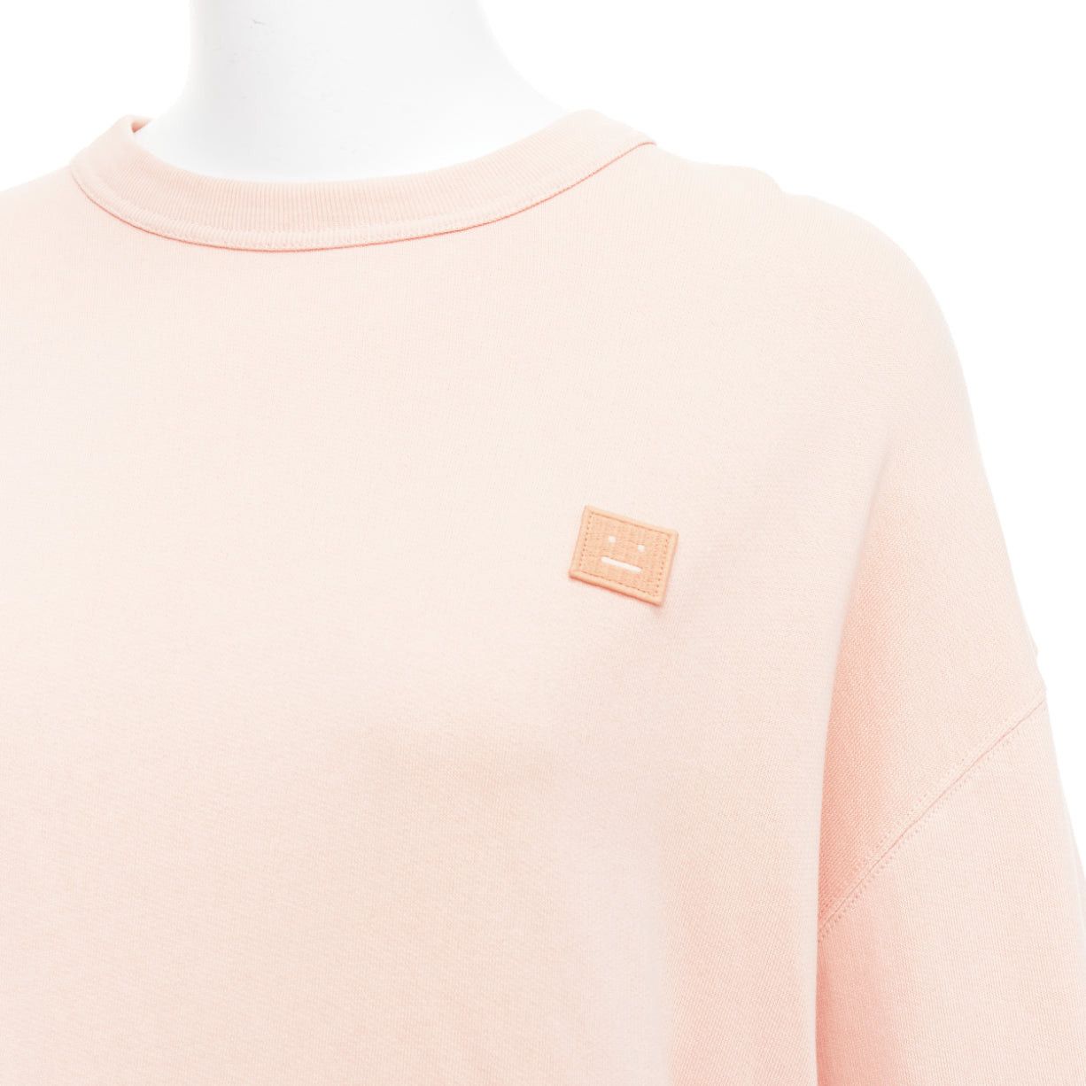 Acne Studios ACNE STUDIOS Fairah Face pink smiley square cotton pullover sweatshirt XS Size S / US 4 / IT 40 - 2 Thumbnail