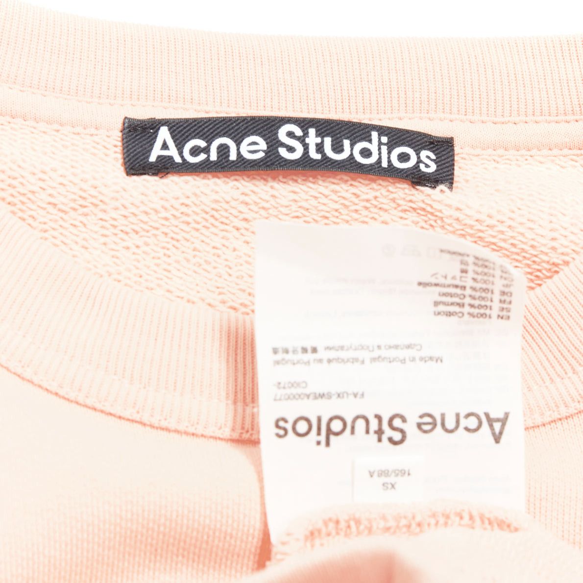 Acne Studios ACNE STUDIOS Fairah Face pink smiley square cotton pullover sweatshirt XS Size S / US 4 / IT 40 - 8 Thumbnail