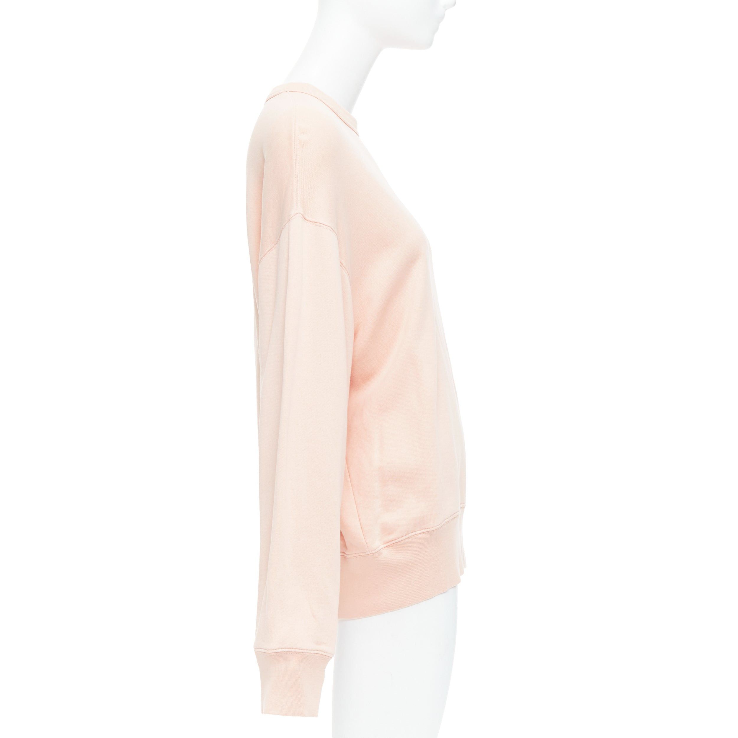 Acne Studios ACNE STUDIOS Fairah Face pink smiley square cotton pullover sweatshirt XS Size S / US 4 / IT 40 - 4 Thumbnail